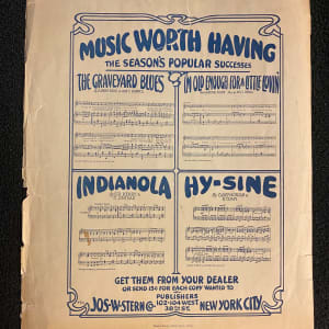 "Somebody's Done Me Wrong" Rare sheet music 