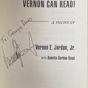 Vernon Jordan "Vernon Can Read" inscribed to George Davis 