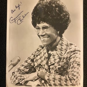 Congresswoman Shirley Chisolm signed photo