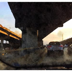 Overpass, Downtown LA by Anne M Bray