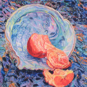 Abalone Shell and Tangerine by Janet Fish