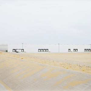 Untitled (Warehouse with sand, El Paso, Texas) by Victoria Sambunaris