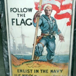 Follow the Flag, Enlist in the Navy, US Navy Recruiting Station by James Daugherty