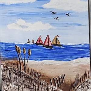 Sailboat Race by Larry Alexis the junkart dog