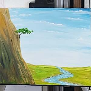 Bonsai on a Mountain by Larry Alexis the junkart dog