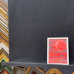 Red Sun with Blue Offering  Image: Framed at Furchgott  Sourdiffe Gallery