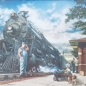 Vintage Train Scene by Dan Hatala