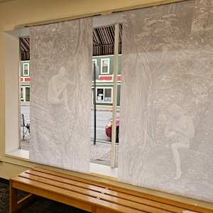 "Uphold (from below)" diptych by Cherie Sampson