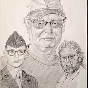 PJ Hogan Portrait Through the Years by Jim Knapp, Image 1.