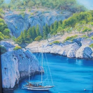 Sailboat in Cassis by Vicky Prosser