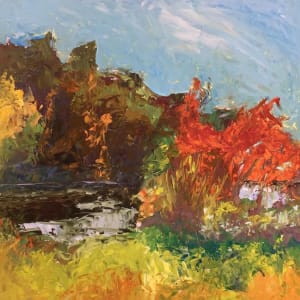 Autumn Red at Lake Bray by Susan Barocas