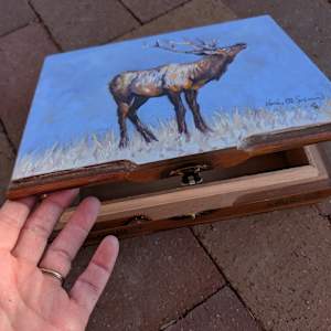 Mating Call (bull elk) by Karine Swenson 