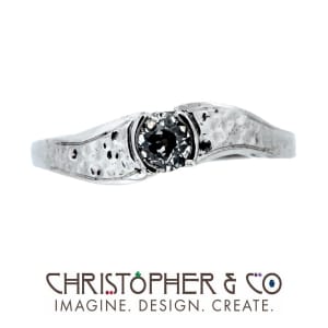 CMJ H 13100  White Gold ring set with Diamond designed by Christopher M. Jupp
