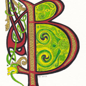 Initiale "B" celtique (Celtic "B" drop cap) by Nancy Cahuzac