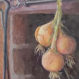 Onions Drying By The Hearth by Dale Cook