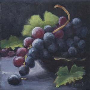Still Life - Grapes in Bowl by Dale Cook