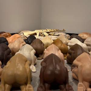 Brand New God by Dominic Sansone  Image: Dominic Sansone, Brand New God, 2010, mixed-media installation, 9 x 121 x 121 in. (detail)