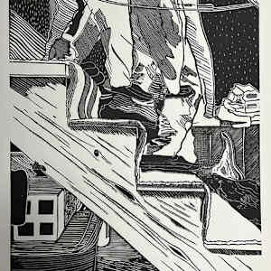 Dude Descending A Staircase by Adam Finkelston