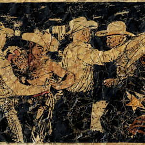 Artist’s Reconfiguration of Castaigne’s The Miner’s Ball, II by Brandin Barón