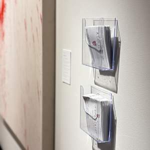 A Life Is A Life (Benelli 22 gauge) by Michelle Graves  Image: Installation view of "A Life for A Life Zine" by Michelle Graves from the "American Roulette: Navigating Gun Culture and Our Violent Society" exhibition.