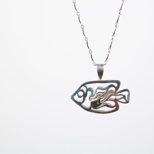 Butterfly Fish Pendant by Anne Evenson