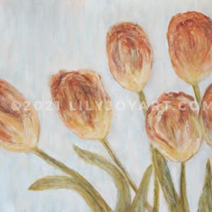 Tulips  Abstract by Lily Joy