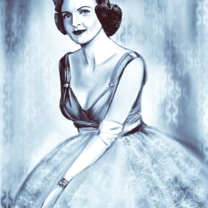 Digital Portraits of Public Figures - PRINTS by Eileen Backman  Image: Betty White Young