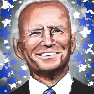 Digital Portraits of Public Figures - PRINTS by Eileen Backman  Image: Joe Biden