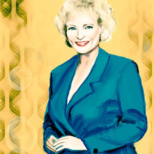 Digital Portraits of Public Figures - PRINTS by Eileen Backman  Image: Betty White