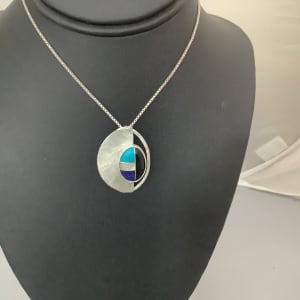 Brushed Sterling Silver Mosaic Pendant by Susan Mendenhall 