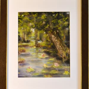 Tree and Water Lilies by Pamela M. Crady