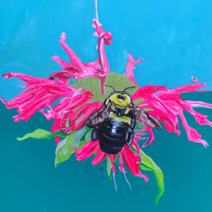 Bee and Bee Balm 10 by Jamie Downs