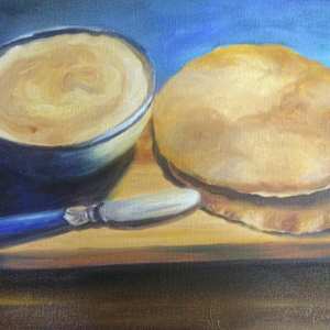 Pita and Hummus by Barbara Mandel