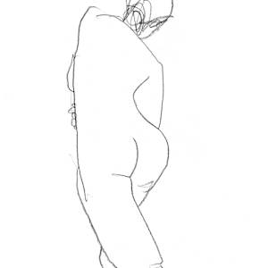 Female Gesture Drawing by Vicky Surles