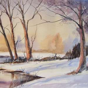 Winter Watercolor by Barbara Mandel