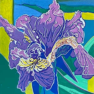 Purple Iris Miniature by Jamie Downs