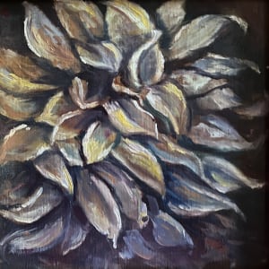White Dahlia Impression by Rabecca Jayne Hennessey 