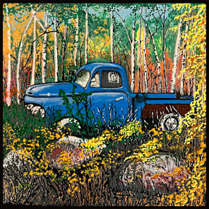 Old Blue Truck by Joanne Berger