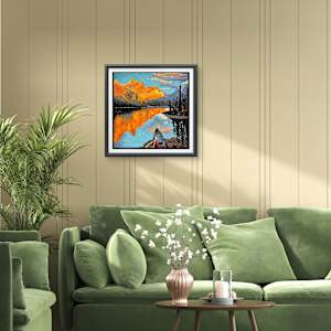 Peace in the mountain lake by Joanne Berger 
