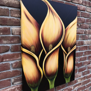 Golden Calla Lilies #566 by Denise Cassidy Wood 