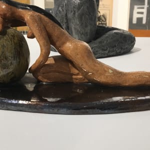 Woman Leaning on the World by Edith Baker