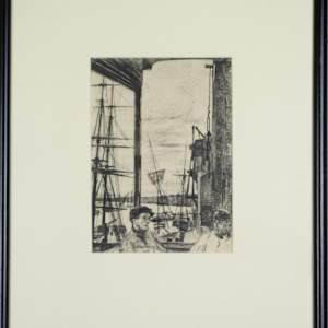 Harbor Scene With Men by James Abbott Macneil Whistler