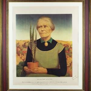 Woman With Plants by After Grant Wood Anonymous