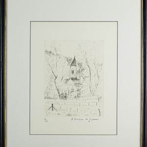 L'Eglise A Travers Les Arbres by Albert Marie Dunoyer De Segonzac