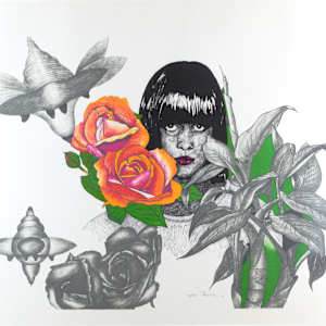 Roses And Bionic Bees by Paul Van Hoeydonck
