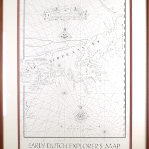 Early Dutch Explorer's Map (Facsimile) by Adriaen Block
