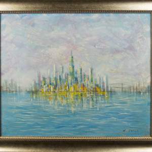 East River View Of New York City by William James