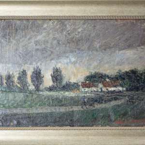 Landscape With Figure And House by Harold Engman
