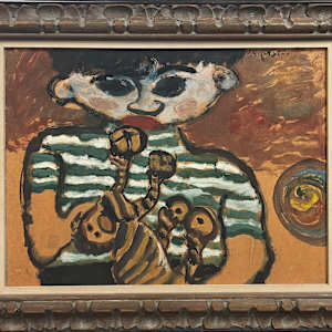 Jongen met speelgoed leeuw (Boy with Toy Lion) by Eugène Brands