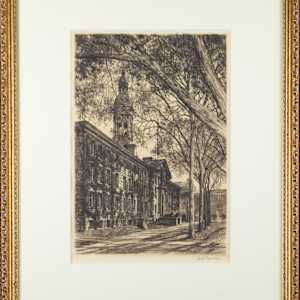 Nassau Hall From Chancellor Green by Samuel Chamberlain